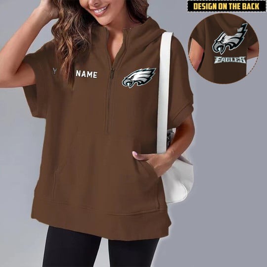 PREMIUM NFL X PE Short Sleeve Hooded Sweatshirt NDT LVH