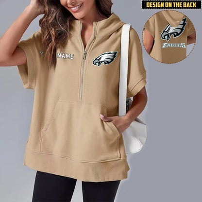 PREMIUM NFL X PE Short Sleeve Hooded Sweatshirt NDT LVH