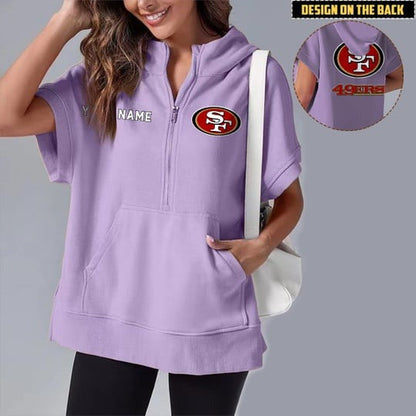PREMIUM NFL X SF Short Sleeve Hooded Sweatshirt NDT LVH