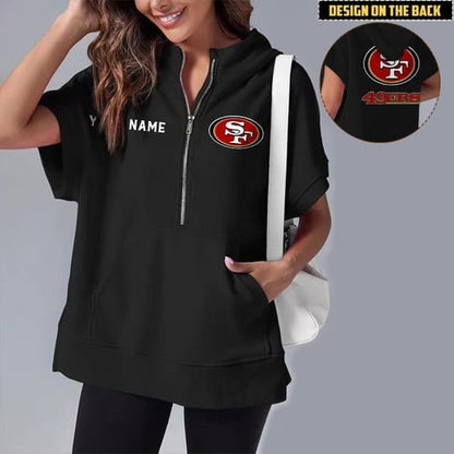 PREMIUM NFL X SF Short Sleeve Hooded Sweatshirt NDT LVH
