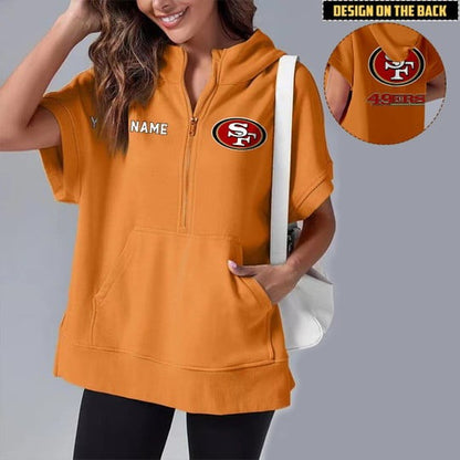 PREMIUM NFL X SF Short Sleeve Hooded Sweatshirt NDT LVH