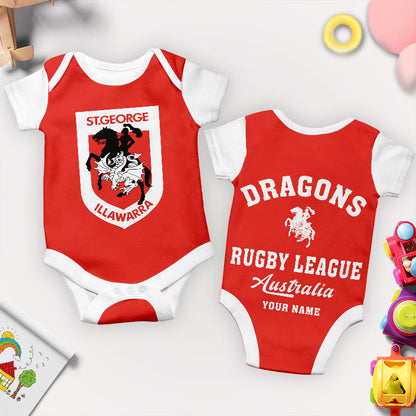 PREMIUM NRL X SID New Baby Romper Custom Name For Kids NDT LVH