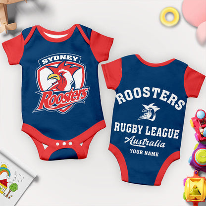 PREMIUM NRL X SR New Baby Romper Custom Name For Kids NDT LVH